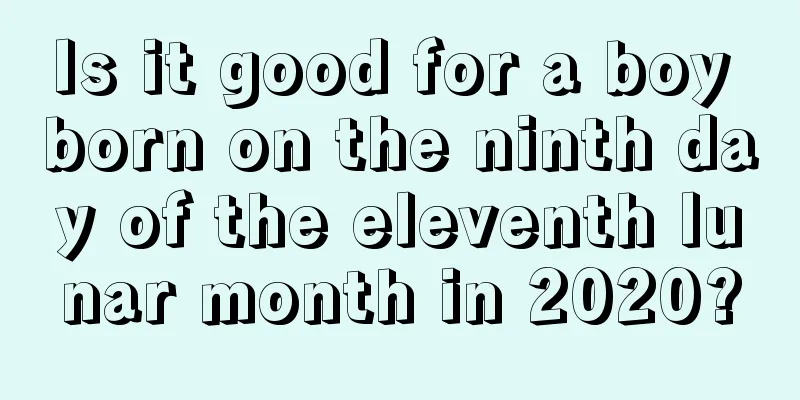 Is it good for a boy born on the ninth day of the eleventh lunar month in 2020?