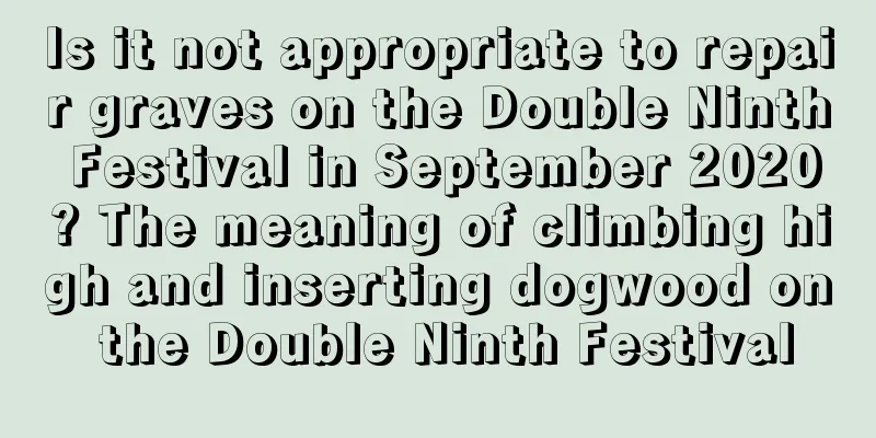 Is it not appropriate to repair graves on the Double Ninth Festival in September 2020? The meaning of climbing high and inserting dogwood on the Double Ninth Festival