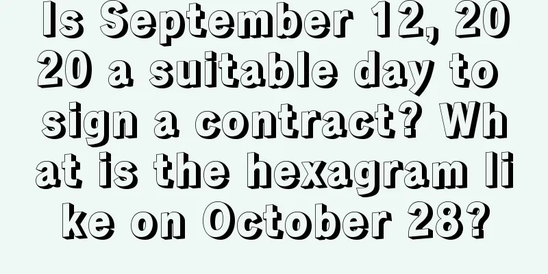 Is September 12, 2020 a suitable day to sign a contract? What is the hexagram like on October 28?
