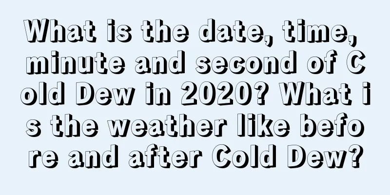 What is the date, time, minute and second of Cold Dew in 2020? What is the weather like before and after Cold Dew?