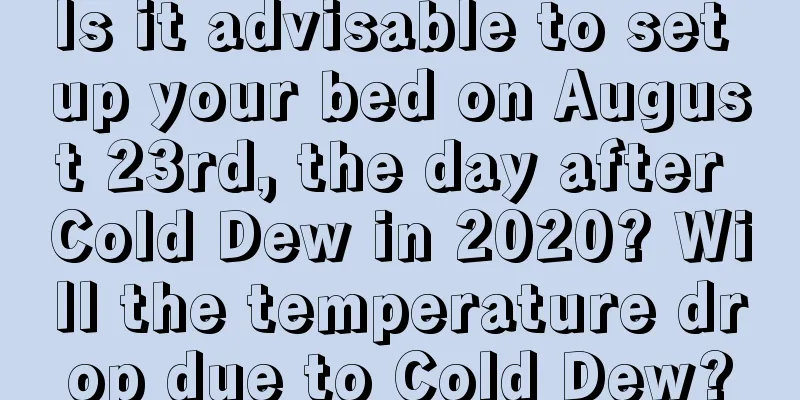 Is it advisable to set up your bed on August 23rd, the day after Cold Dew in 2020? Will the temperature drop due to Cold Dew?