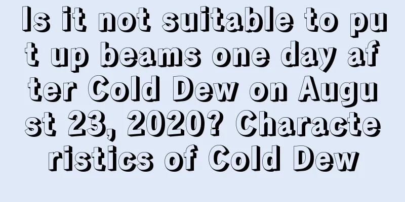 Is it not suitable to put up beams one day after Cold Dew on August 23, 2020? Characteristics of Cold Dew