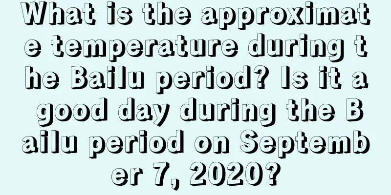 What is the approximate temperature during the Bailu period? Is it a good day during the Bailu period on September 7, 2020?