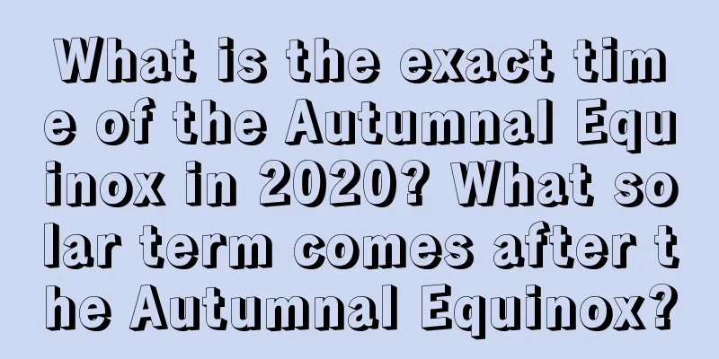 What is the exact time of the Autumnal Equinox in 2020? What solar term comes after the Autumnal Equinox?