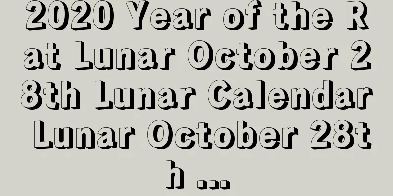 2020 Year of the Rat Lunar October 28th Lunar Calendar Lunar October 28th ...