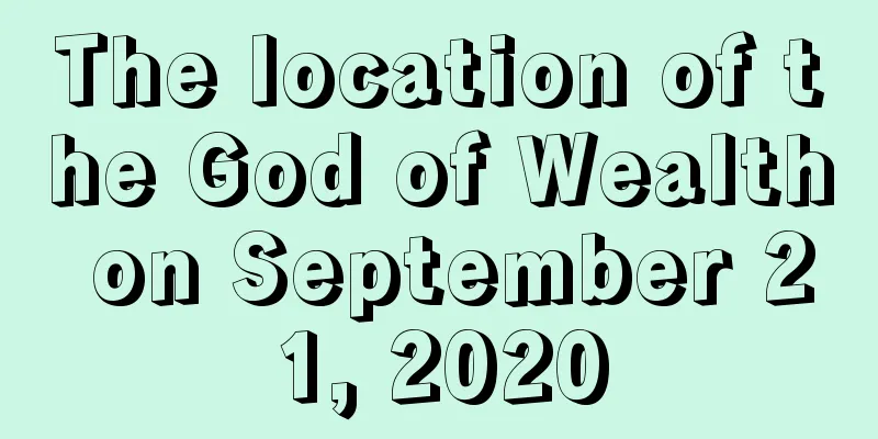 The location of the God of Wealth on September 21, 2020
