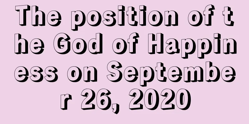 The position of the God of Happiness on September 26, 2020