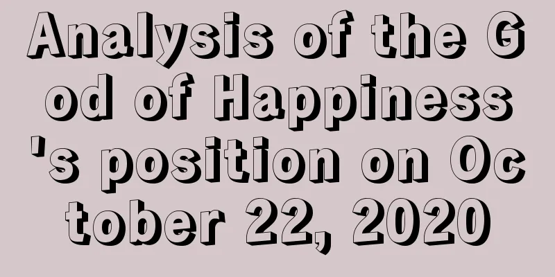 Analysis of the God of Happiness's position on October 22, 2020