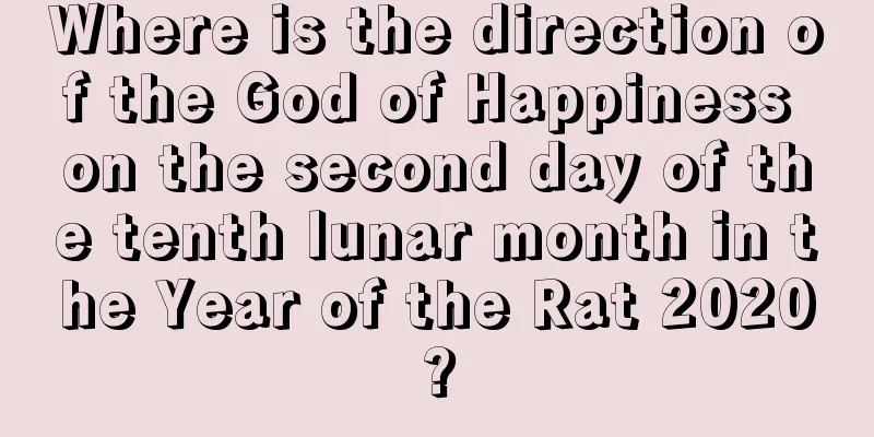 Where is the direction of the God of Happiness on the second day of the tenth lunar month in the Year of the Rat 2020?