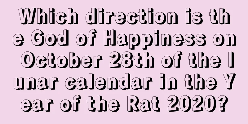 Which direction is the God of Happiness on October 28th of the lunar calendar in the Year of the Rat 2020?