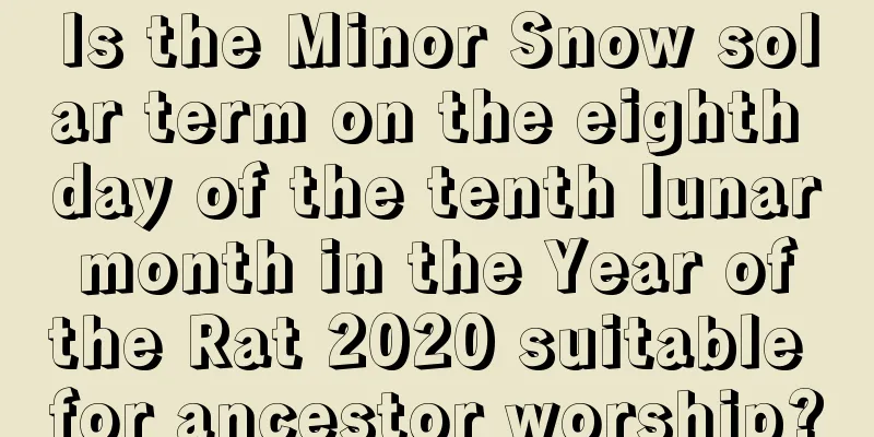 Is the Minor Snow solar term on the eighth day of the tenth lunar month in the Year of the Rat 2020 suitable for ancestor worship?