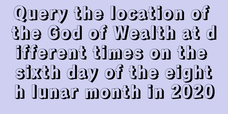 Query the location of the God of Wealth at different times on the sixth day of the eighth lunar month in 2020