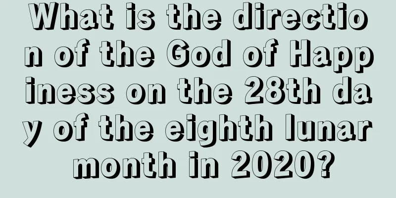 What is the direction of the God of Happiness on the 28th day of the eighth lunar month in 2020?