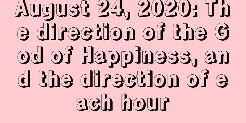 August 24, 2020: The direction of the God of Happiness, and the direction of each hour