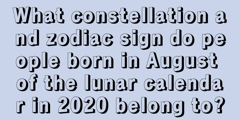 What constellation and zodiac sign do people born in August of the lunar calendar in 2020 belong to?