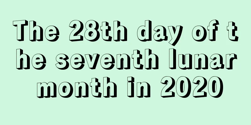 The 28th day of the seventh lunar month in 2020