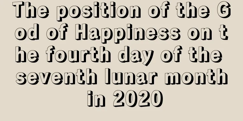 The position of the God of Happiness on the fourth day of the seventh lunar month in 2020