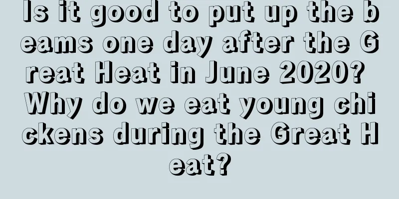 Is it good to put up the beams one day after the Great Heat in June 2020? Why do we eat young chickens during the Great Heat?
