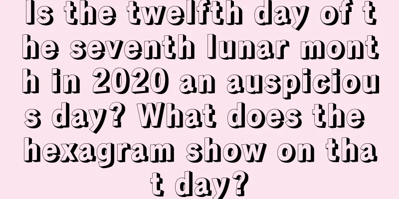 Is the twelfth day of the seventh lunar month in 2020 an auspicious day? What does the hexagram show on that day?