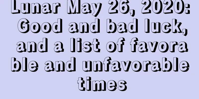 Lunar May 26, 2020: Good and bad luck, and a list of favorable and unfavorable times