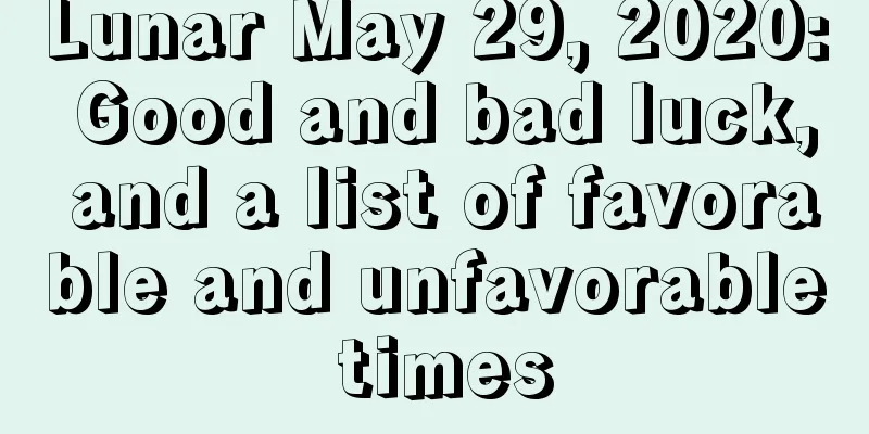 Lunar May 29, 2020: Good and bad luck, and a list of favorable and unfavorable times