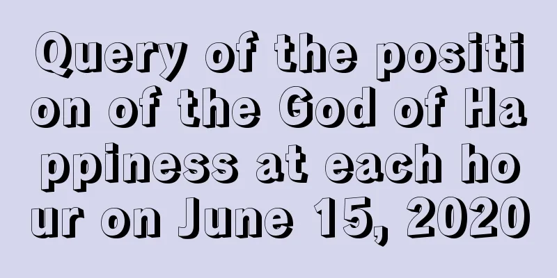 Query of the position of the God of Happiness at each hour on June 15, 2020