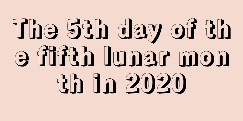 The 5th day of the fifth lunar month in 2020