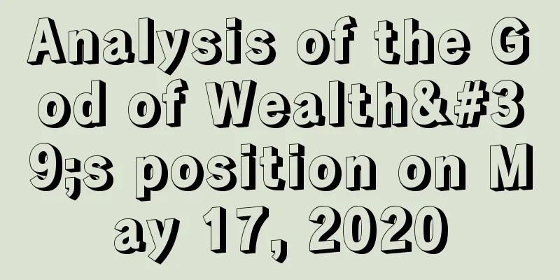 Analysis of the God of Wealth's position on May 17, 2020