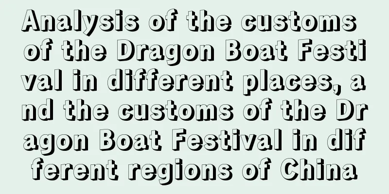Analysis of the customs of the Dragon Boat Festival in different places, and the customs of the Dragon Boat Festival in different regions of China