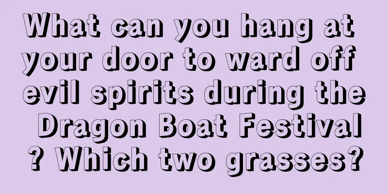 What can you hang at your door to ward off evil spirits during the Dragon Boat Festival? Which two grasses?