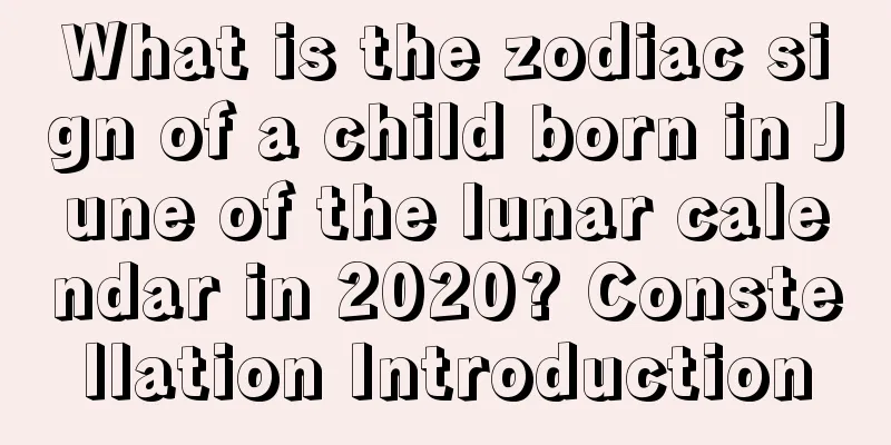 What is the zodiac sign of a child born in June of the lunar calendar in 2020? Constellation Introduction