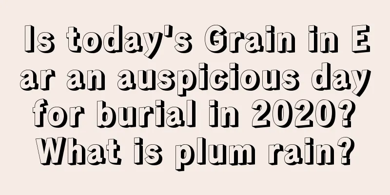 Is today's Grain in Ear an auspicious day for burial in 2020? What is plum rain?