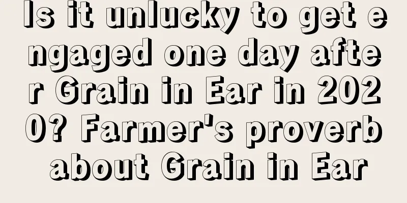 Is it unlucky to get engaged one day after Grain in Ear in 2020? Farmer's proverb about Grain in Ear