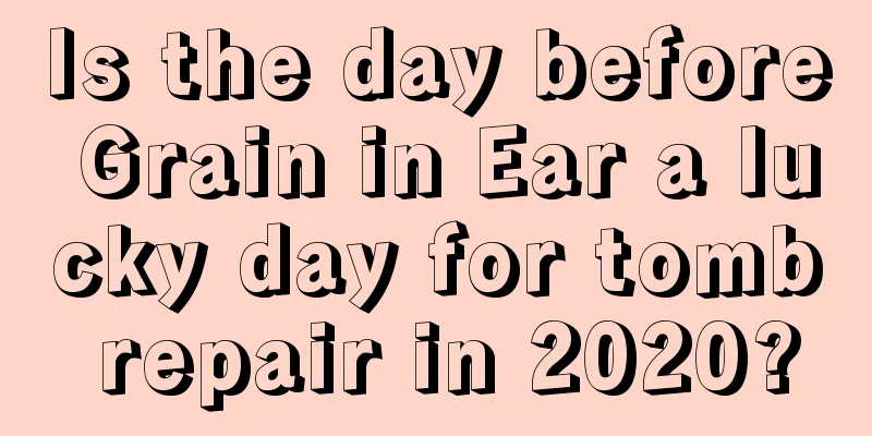 Is the day before Grain in Ear a lucky day for tomb repair in 2020?