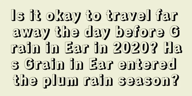 Is it okay to travel far away the day before Grain in Ear in 2020? Has Grain in Ear entered the plum rain season?