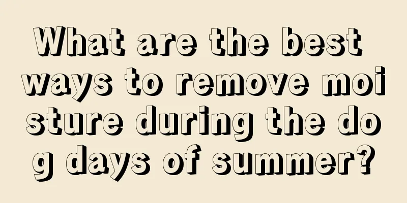 What are the best ways to remove moisture during the dog days of summer?