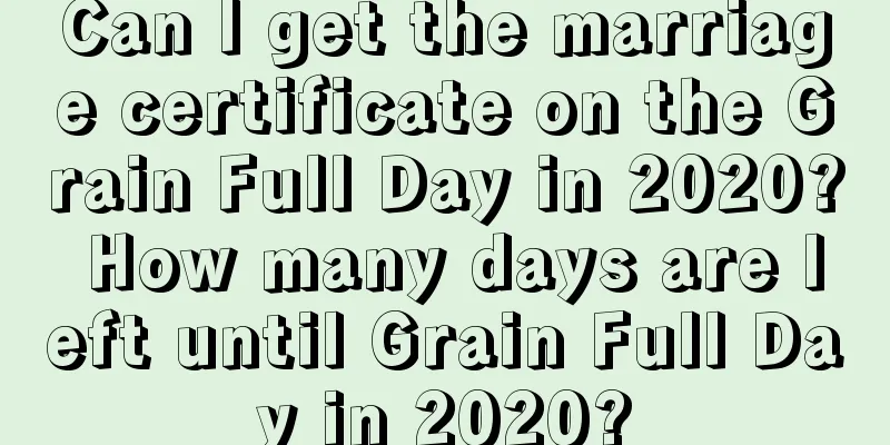 Can I get the marriage certificate on the Grain Full Day in 2020? How many days are left until Grain Full Day in 2020?