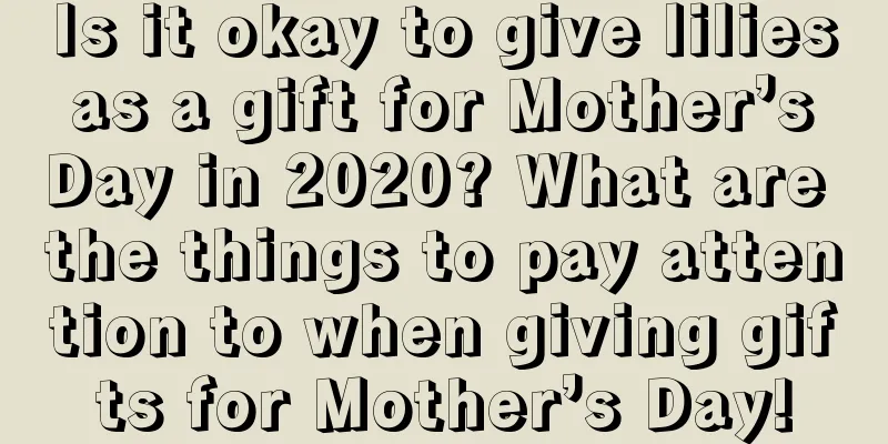 Is it okay to give lilies as a gift for Mother’s Day in 2020? What are the things to pay attention to when giving gifts for Mother’s Day!