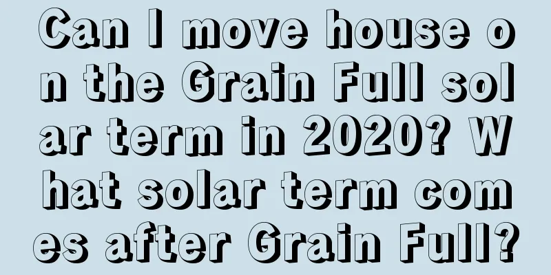 Can I move house on the Grain Full solar term in 2020? What solar term comes after Grain Full?