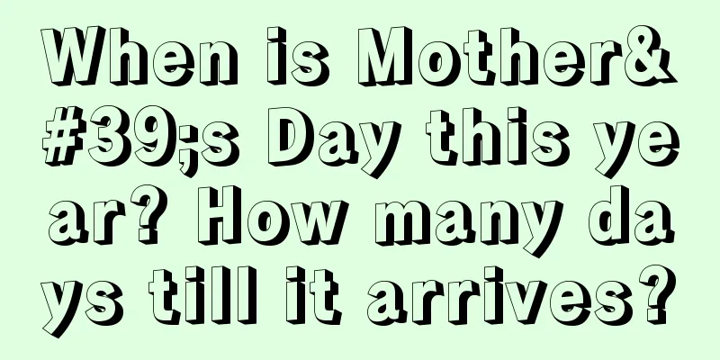 When is Mother's Day this year? How many days till it arrives?