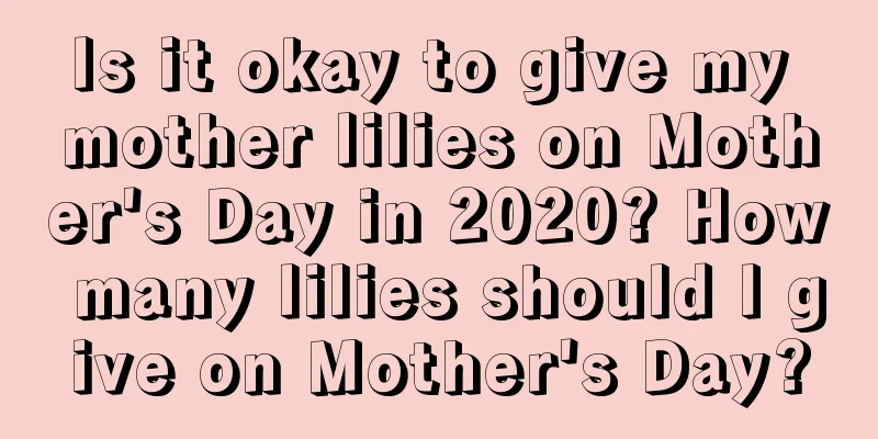 Is it okay to give my mother lilies on Mother's Day in 2020? How many lilies should I give on Mother's Day?