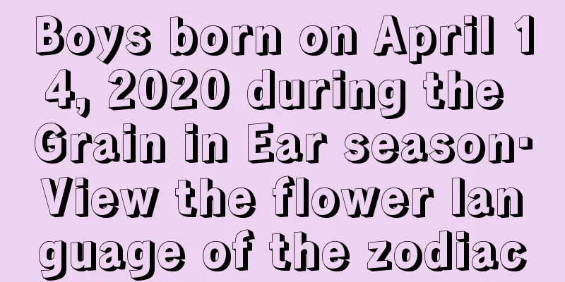 Boys born on April 14, 2020 during the Grain in Ear season·View the flower language of the zodiac