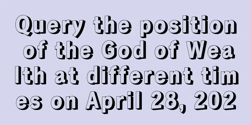 Query the position of the God of Wealth at different times on April 28, 2020