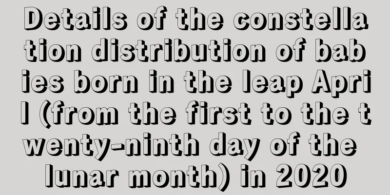 Details of the constellation distribution of babies born in the leap April (from the first to the twenty-ninth day of the lunar month) in 2020
