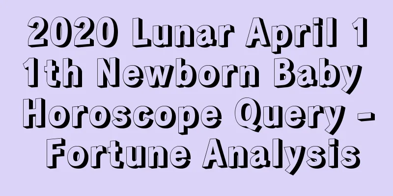 2020 Lunar April 11th Newborn Baby Horoscope Query - Fortune Analysis