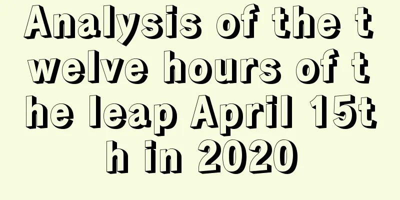 Analysis of the twelve hours of the leap April 15th in 2020