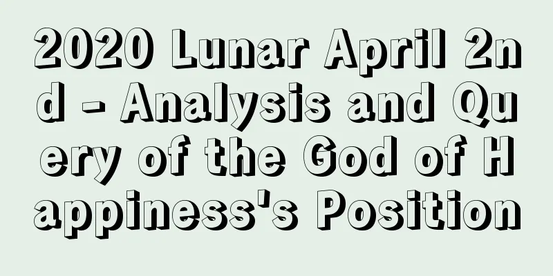 2020 Lunar April 2nd - Analysis and Query of the God of Happiness's Position