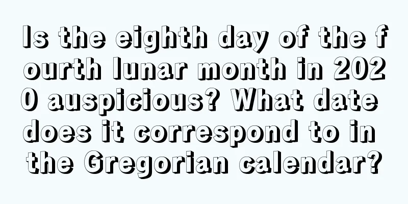 Is the eighth day of the fourth lunar month in 2020 auspicious? What date does it correspond to in the Gregorian calendar?