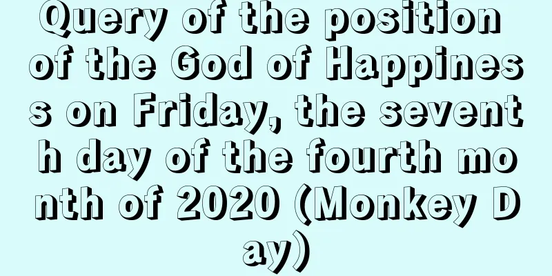 Query of the position of the God of Happiness on Friday, the seventh day of the fourth month of 2020 (Monkey Day)