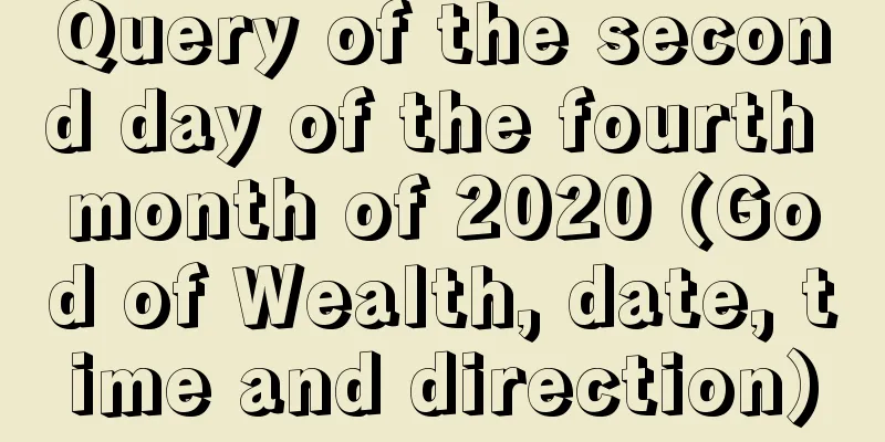Query of the second day of the fourth month of 2020 (God of Wealth, date, time and direction)